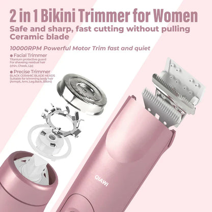 Last 3 Hours: 2nd Only $9.99! QIAWI 2-in-1 Women’s Electric Shaver – Dual Head Precision Trimmer