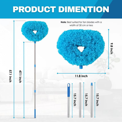 Washable Ceiling Fan Cleaner-Multi-Purpose Extendable Ceiling Fan Duster